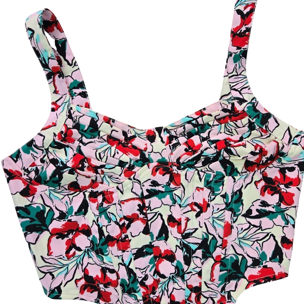 Japna Floral Print Women's Top Size Med
